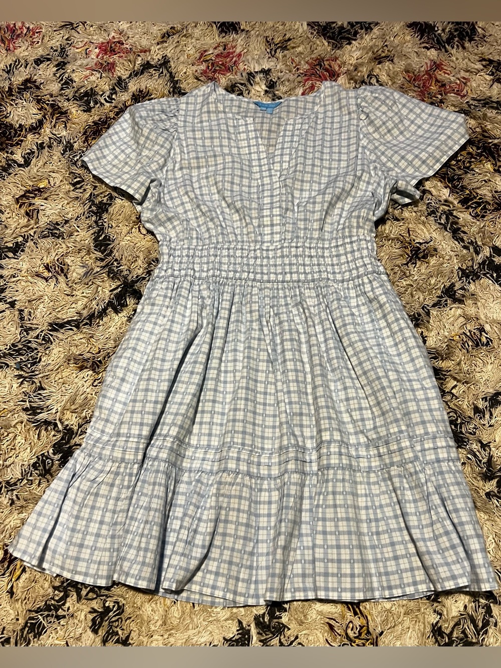 Draper James blue and white checkered